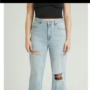 Light Blue Distressed Women Jeans